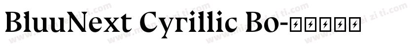 BluuNext Cyrillic Bo字体转换